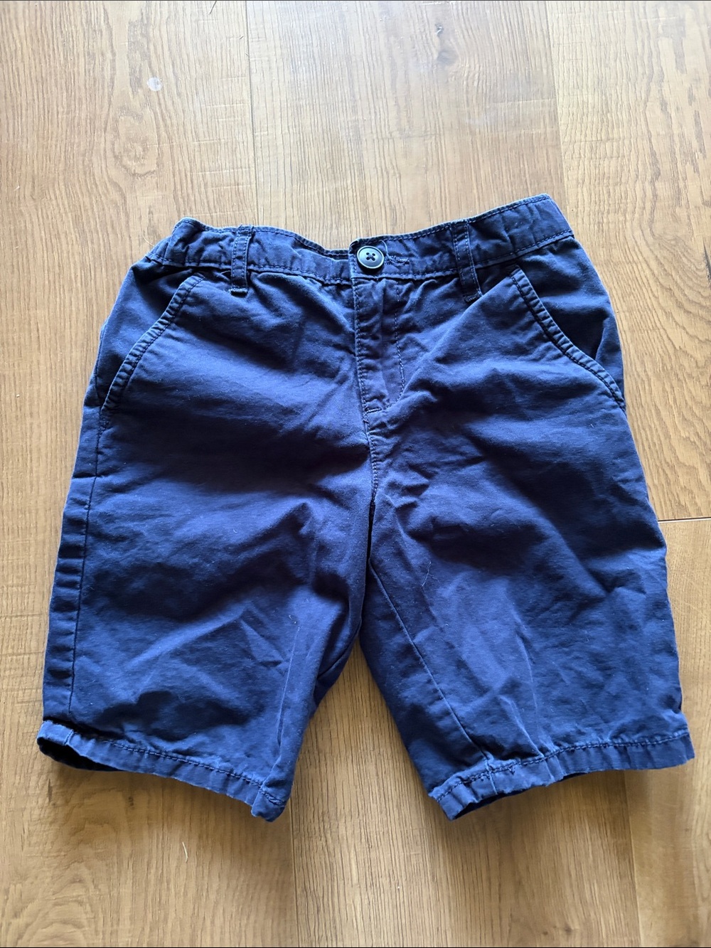 OshKosh B'gosh Solid Navy Girls Cotton Shorts